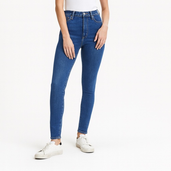 BLDWN Ultra High Rise Skinny Jeans Blue Women’s Size 26 Clear Wash Denim New - Picture 1 of 12